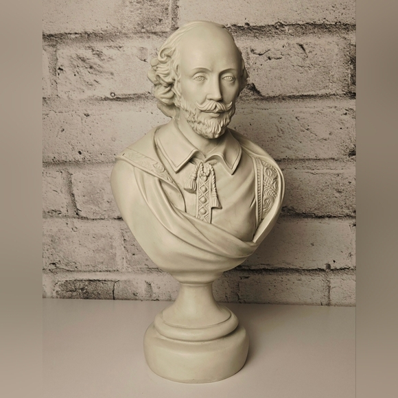 Design Toscano William Shakespeare Bust Statue Classical Resin Decor 13 Inch - Picture 1 of 8